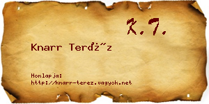 Knarr Teréz névjegykártya